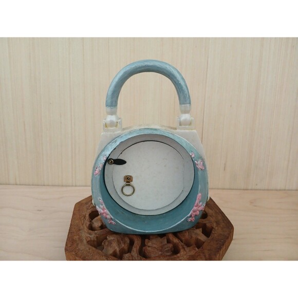 Special Moments Mini Picture Frame Purse Shape Textured Blue Gift Idea - Picture 4 of 8